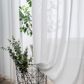 Soft Breeze Coconut White Chiffon Sheer Curtain - The Essence Of Nature Design