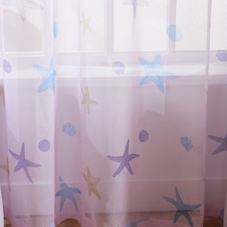 Starfish Baby Pink Sheer Curtain