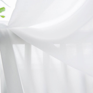 Soft Breeze Brilliant White Chiffon Sheer Curtain