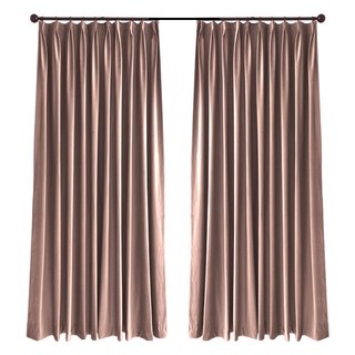 Premium Dusky Pink Velvet Curtain Drapes 5