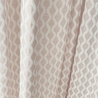 Enchanted Ogee Geometric Cream Taupe Curtains
