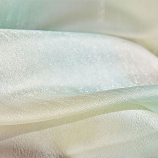 Paris Cascade Shimmering Green Lilac Gold Ombre Sheer Curtain 7